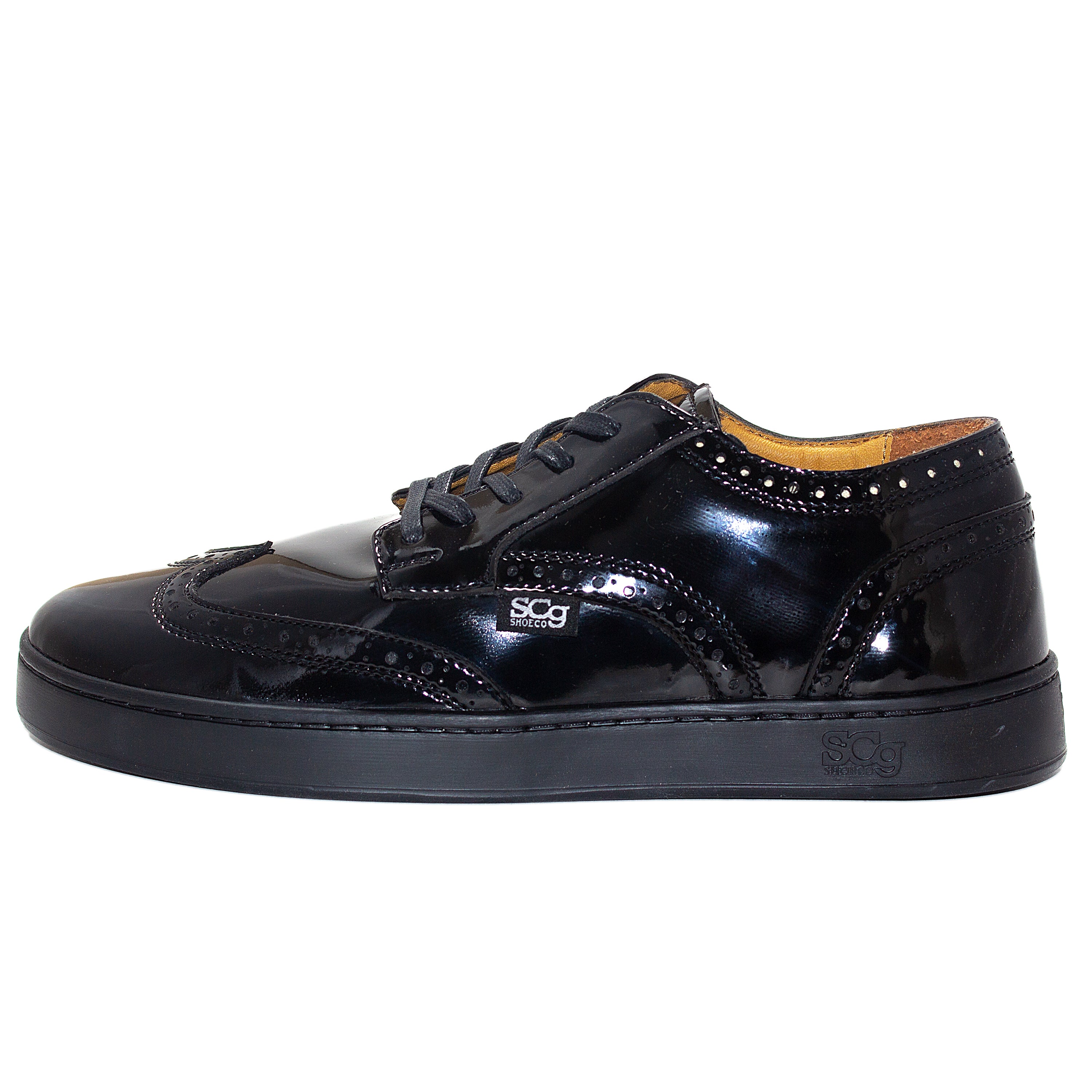 WingTip Black Patent (Synthetic) Leather – SCg Shoe Company