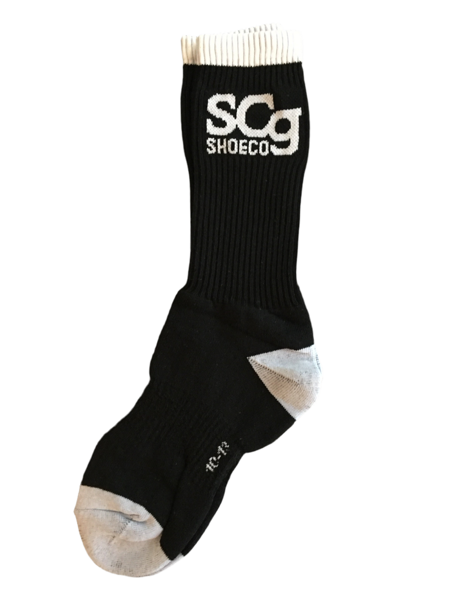 SCg Premium Socks, Black with White Logo & Stripe