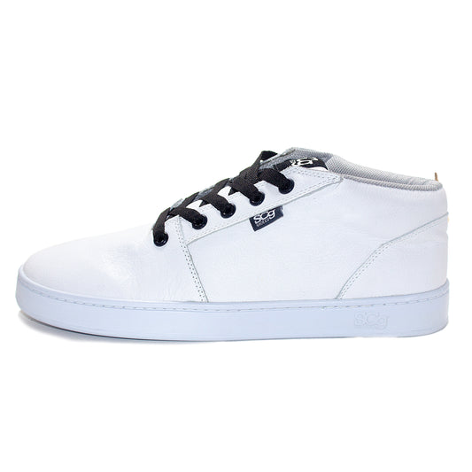 Mid - White Leather - MTB Clipless